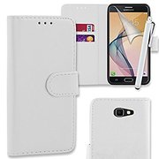 White Wallet Case Cover Pouch For Samsung Galaxy J5 (2017)