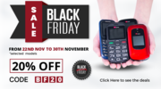 Black Friday is here - save 20% on TTfone mobile phones for the elderl